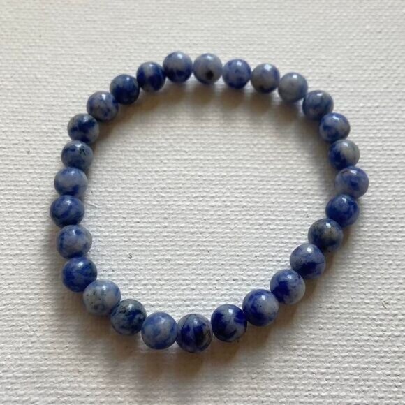 Handmade Blue Spot Jasper Bracelet - Picture 1 of 2